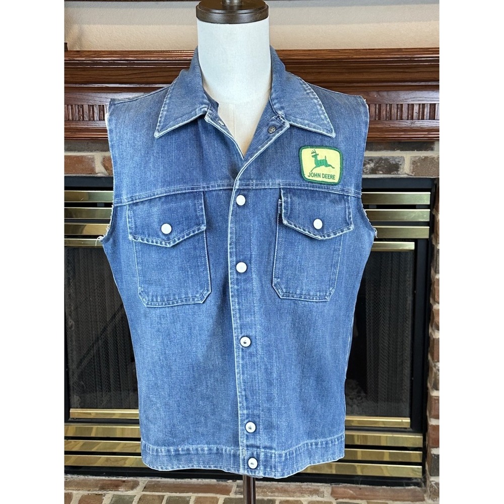 Classic Denim Vest Sleeveless Cowboy Jacket Casual Blue Jeans Women's 1XL